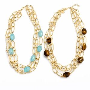 Natural Stone Layered Necklace